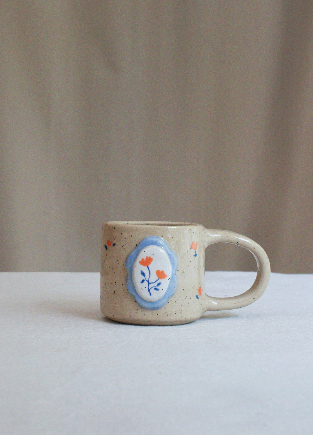 Floral Frame Mug - Blue