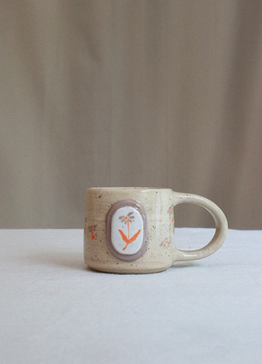 Floral Frame Mug - Purple