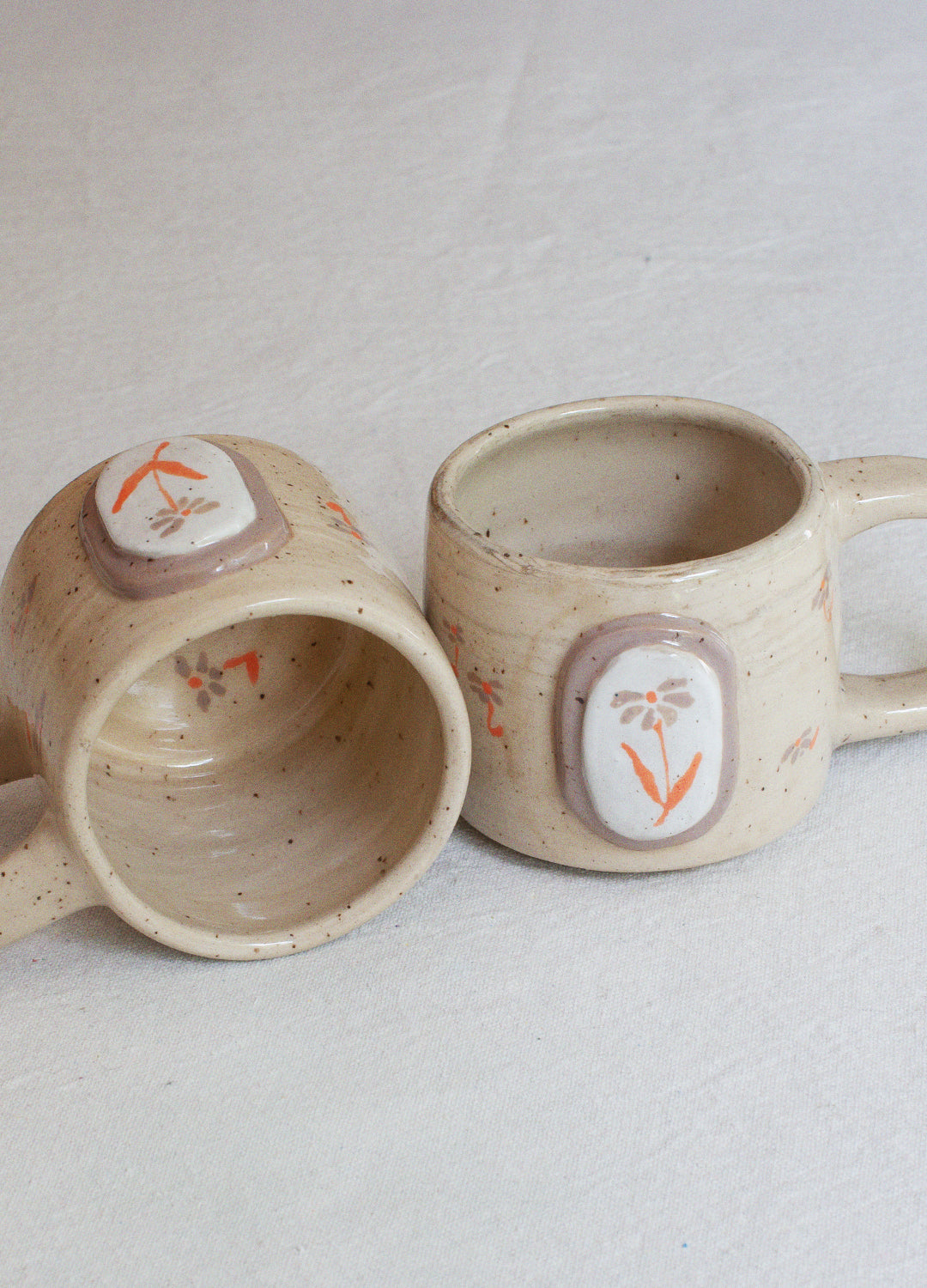 Floral Frame Mug - Purple