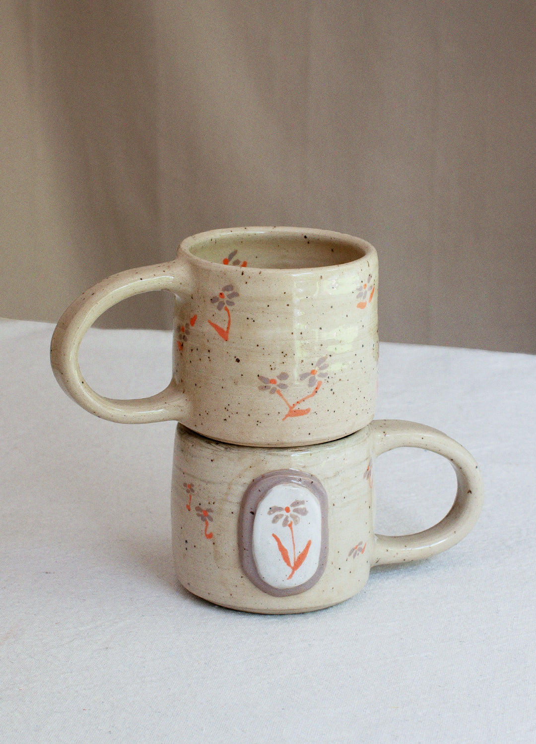Floral Frame Mug - Purple