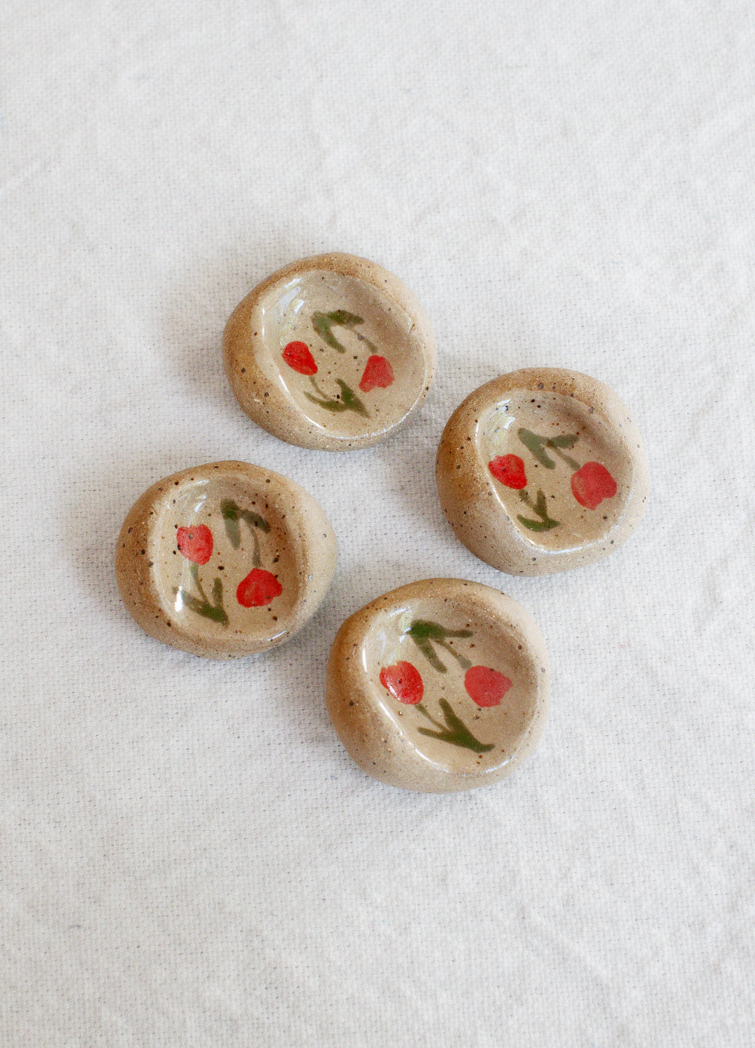 Red Flower Calming Stone