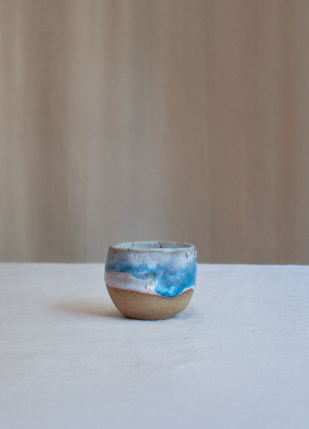 Light Blue & White Slush Mini Planter