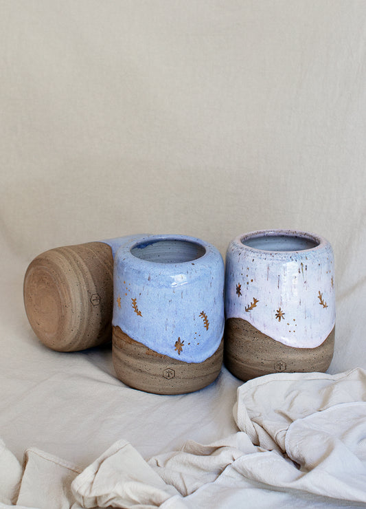 Slush Blue Gold Vase 001