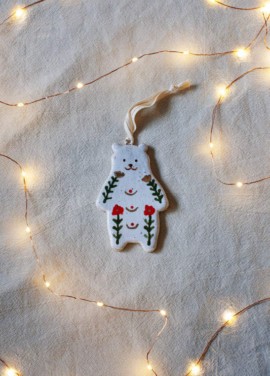 Bear Red Ornament