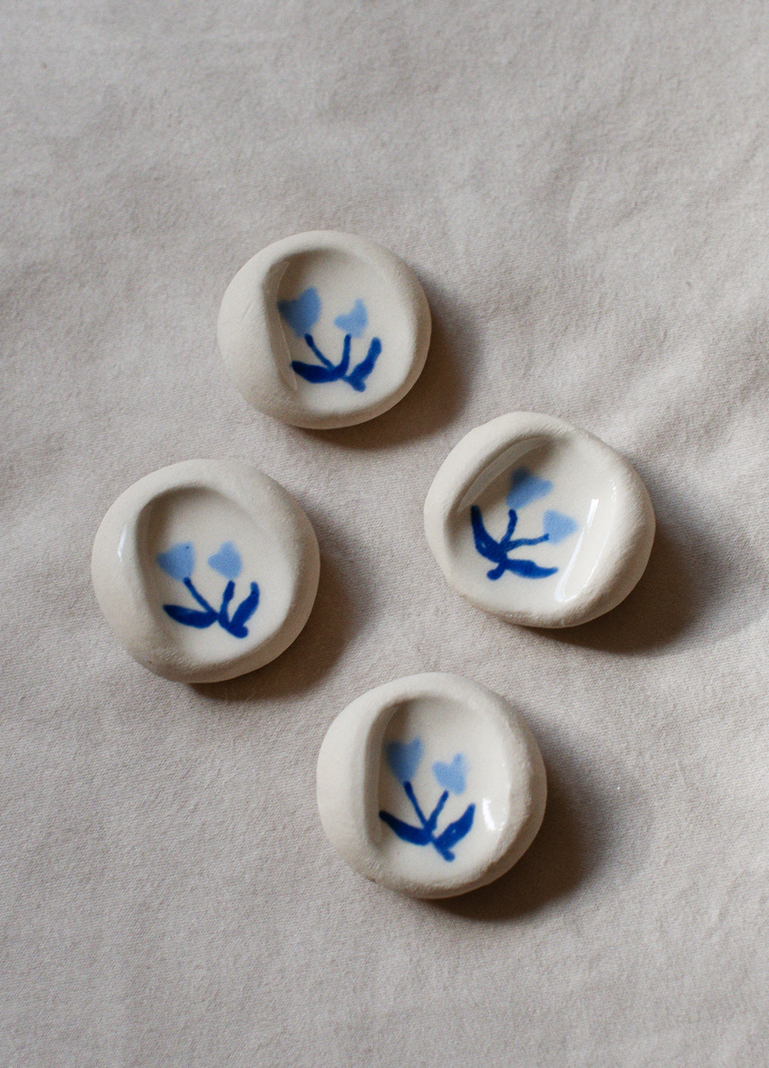 Blue Double Flowers Calming Stone