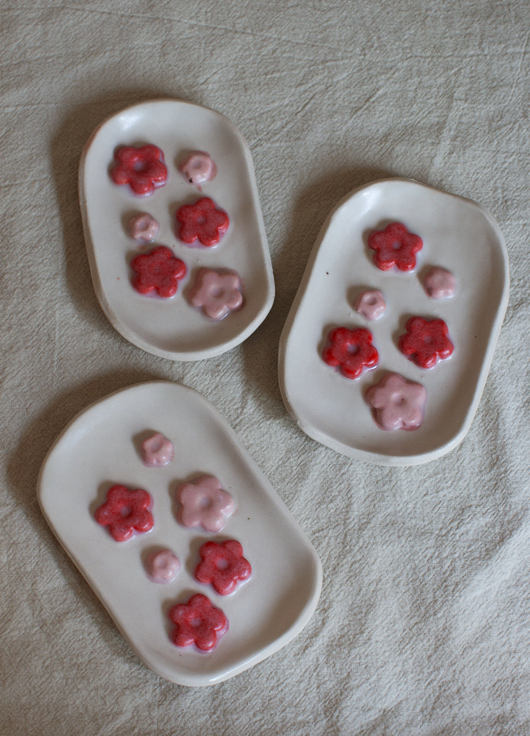 Red Flower Soap Dish