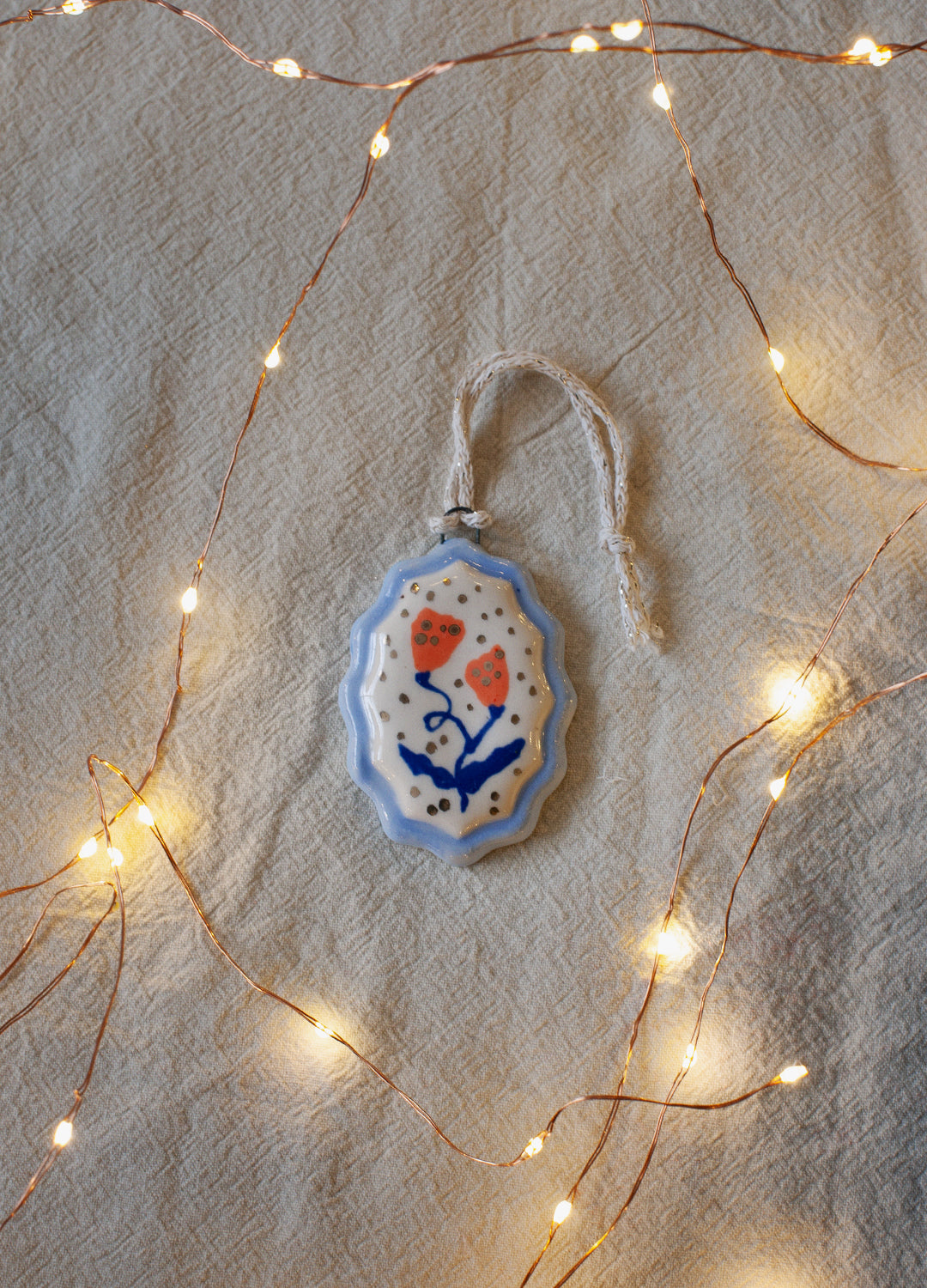 Frame Orange Flower Ornament