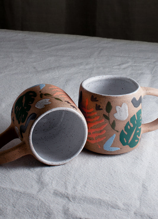 Leaves Large Mug - Speckled