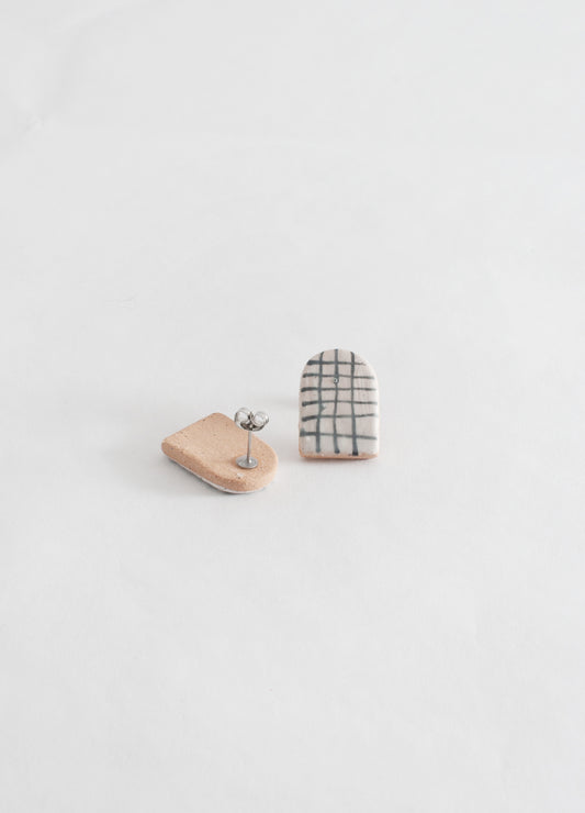 Small Arch Earrings - Grids