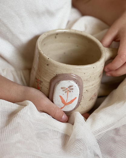 Floral Frame Mug - Purple