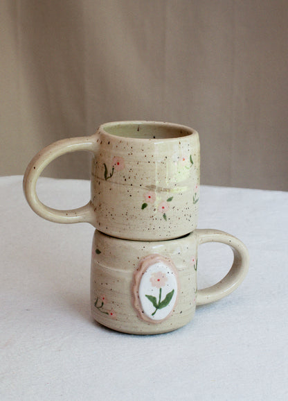 Floral Frame Mug - Pink