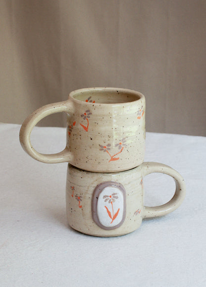 Floral Frame Mug - Purple