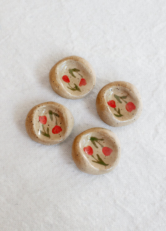 Red Flower Calming Stone