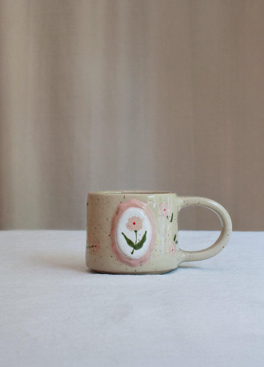 Floral Frame Mug - Pink