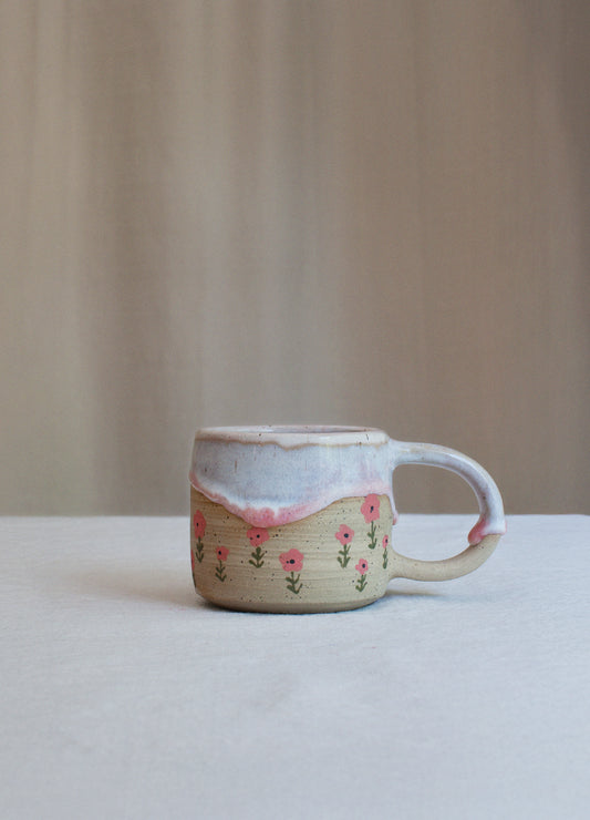 Salmon Pink Flower Slush Mug