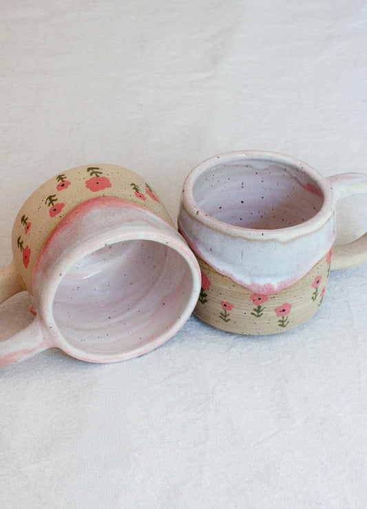 Salmon Pink Flower Slush Mug