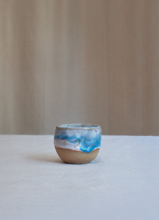 Light Blue & White Slush Mini Planter