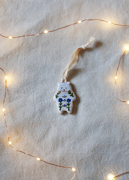 Mini Bear Blue Ornament
