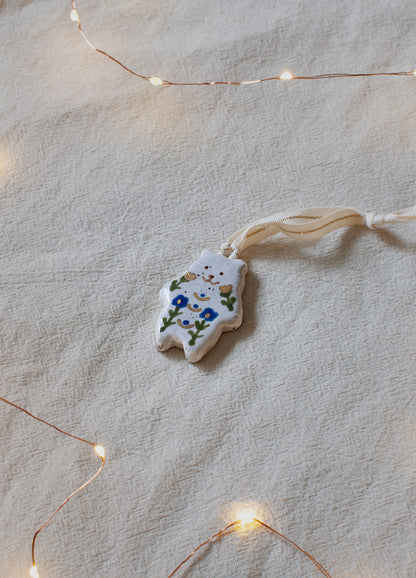 Mini Bear Blue Ornament