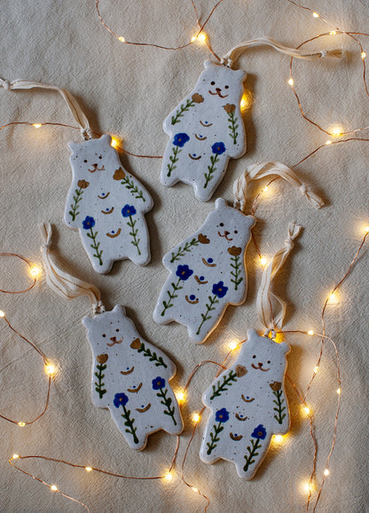 Bear Blue Ornament