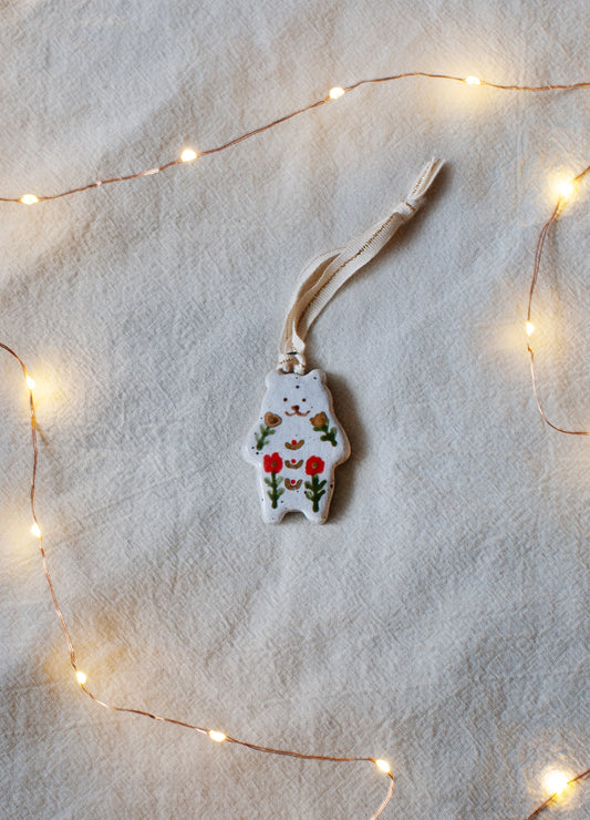 Mini Bear Red Ornament