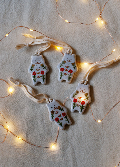 Mini Bear Red Ornament