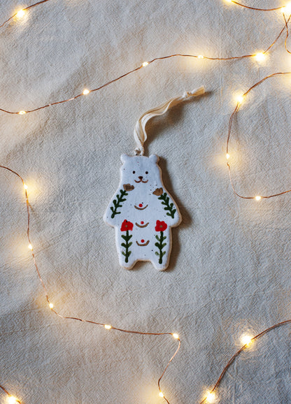 Bear Red Ornament