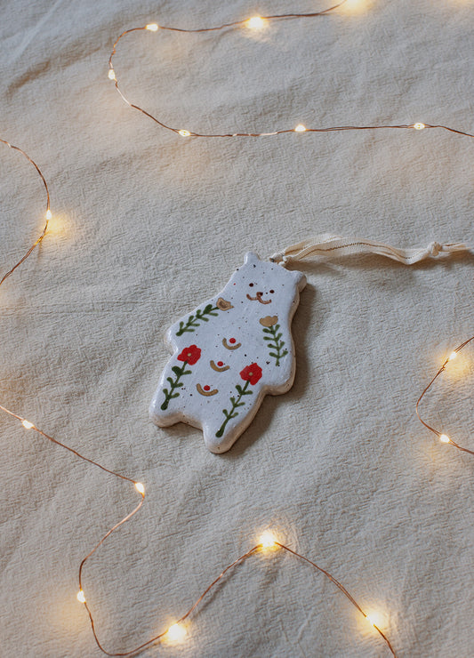 Bear Red Ornament