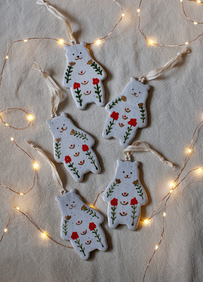 Bear Red Ornament