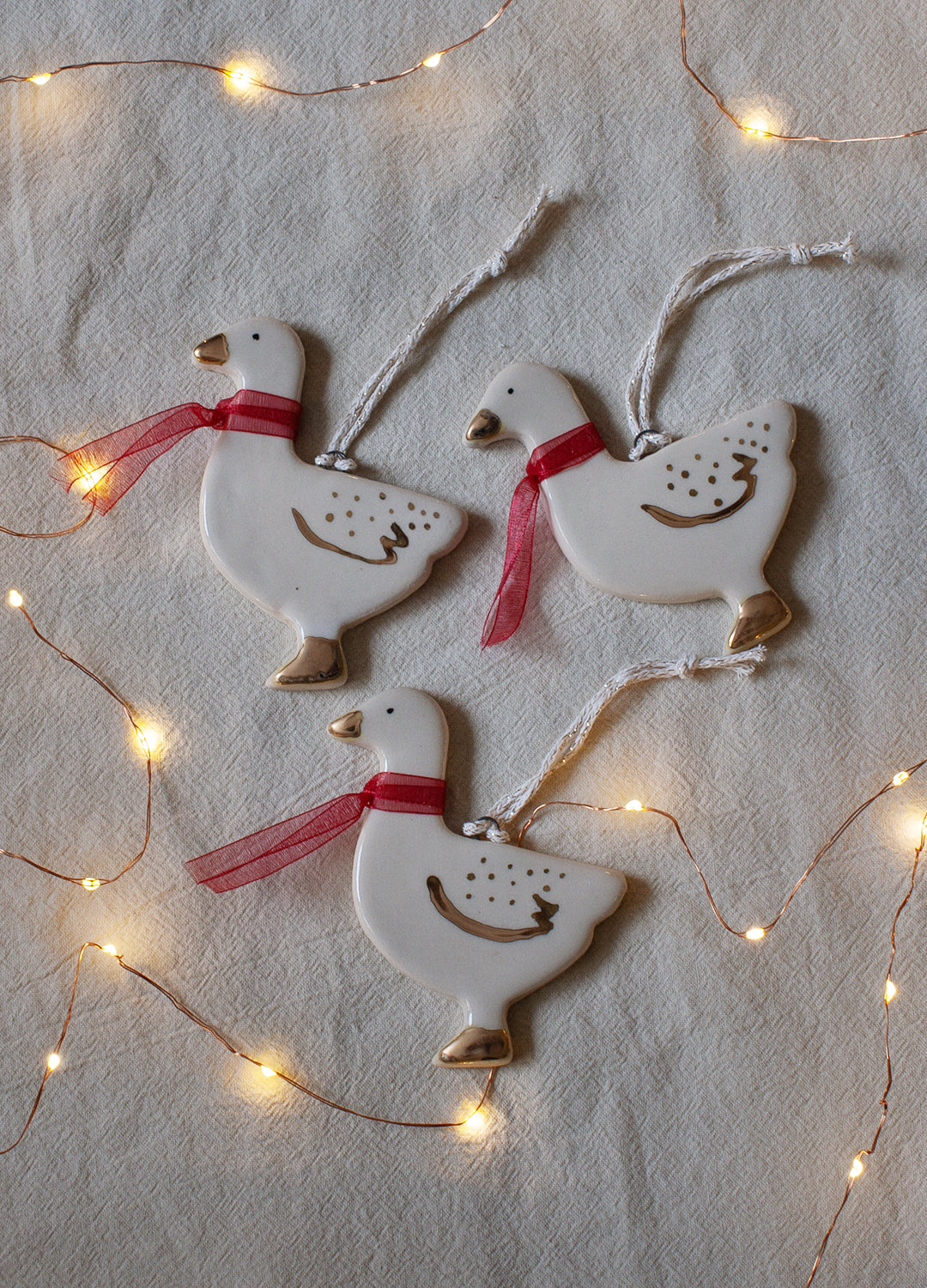 Duck Ornament - Red Scarf