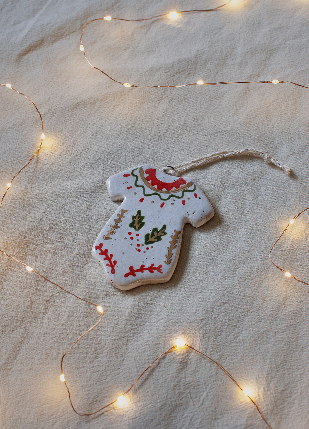 Onesie Red & Green Ornament