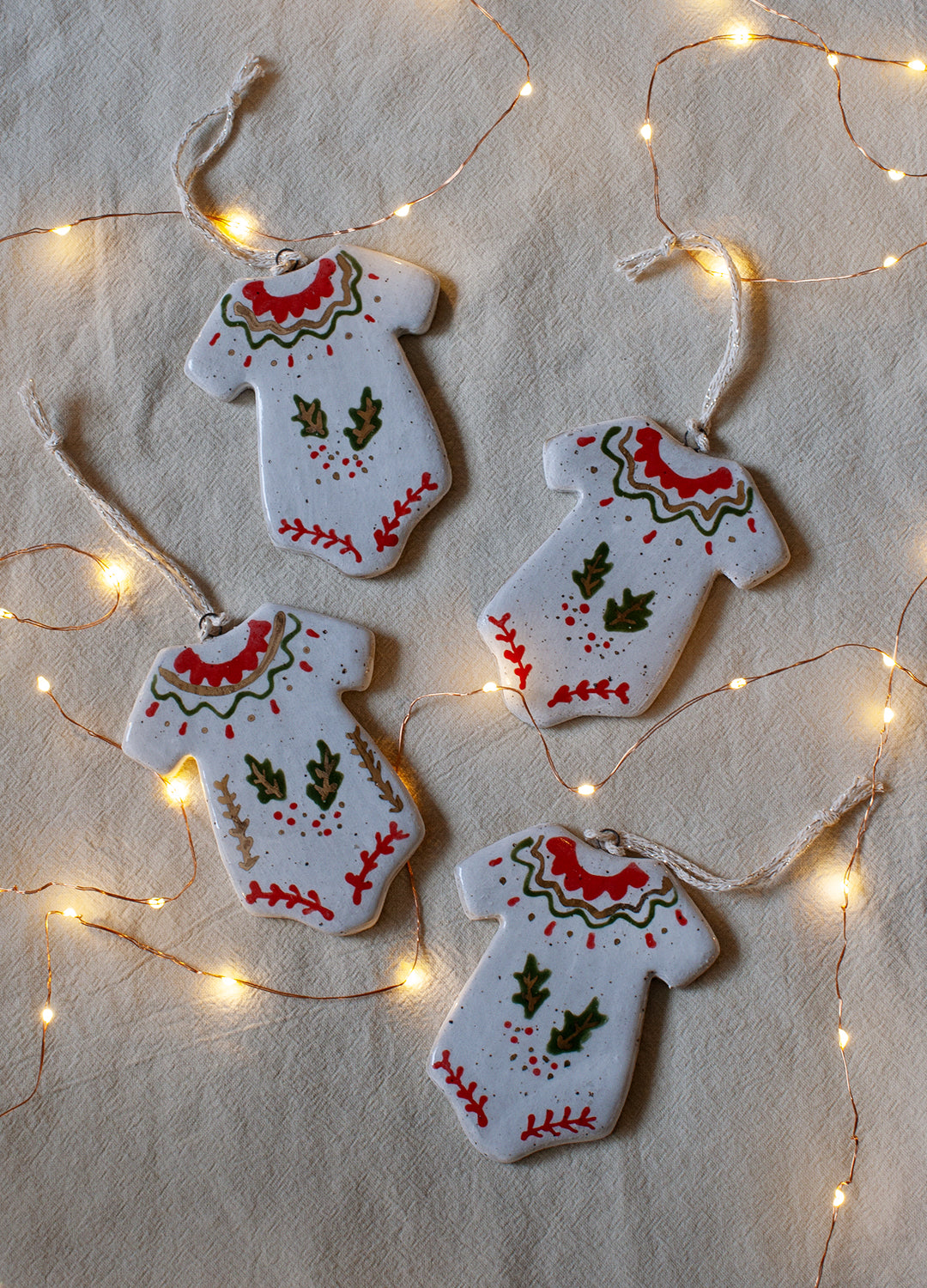 Onesie Red & Green Ornament