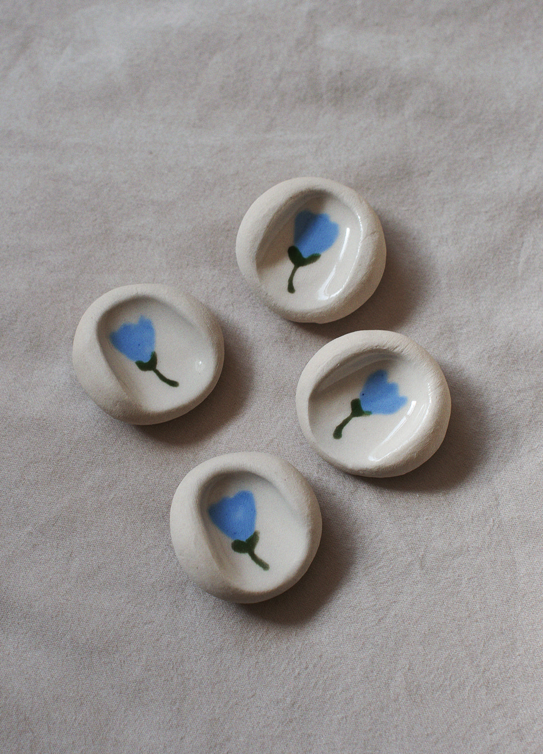 Light Blue Flower Calming Stone