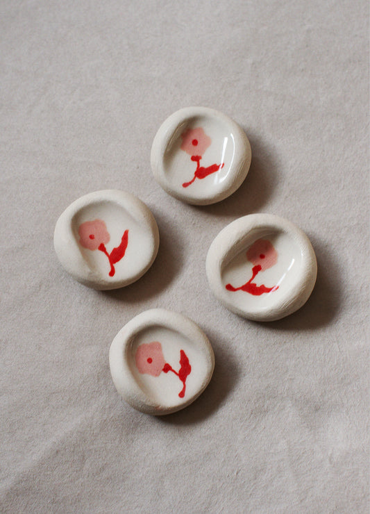 Pink & Red Flower Calming Stone