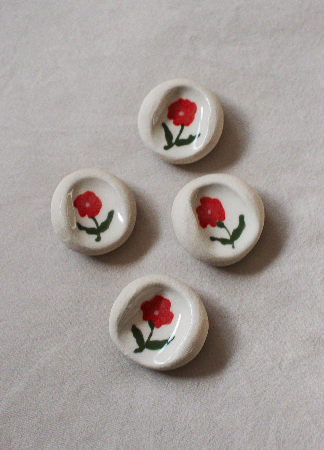 Red Flower Calming Stone