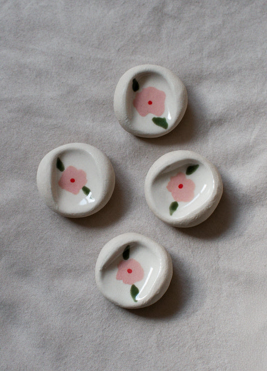 Pink Flower Calming Stone