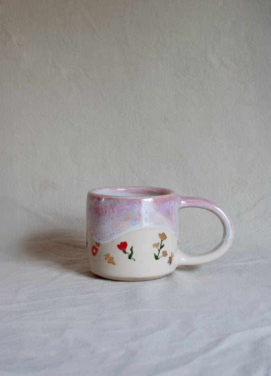 Slush Red Floral Mug