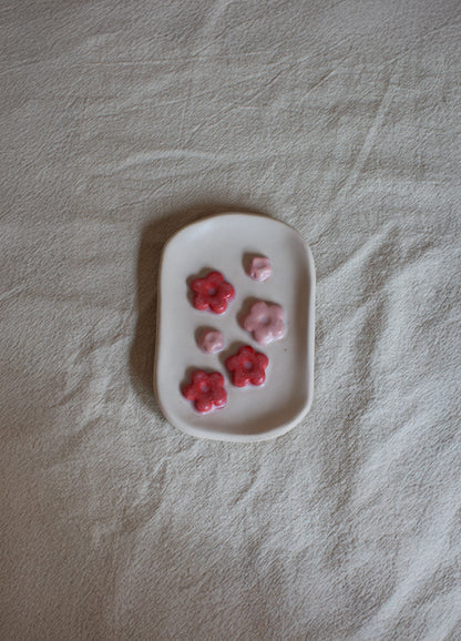 Red Flower Soap Dish