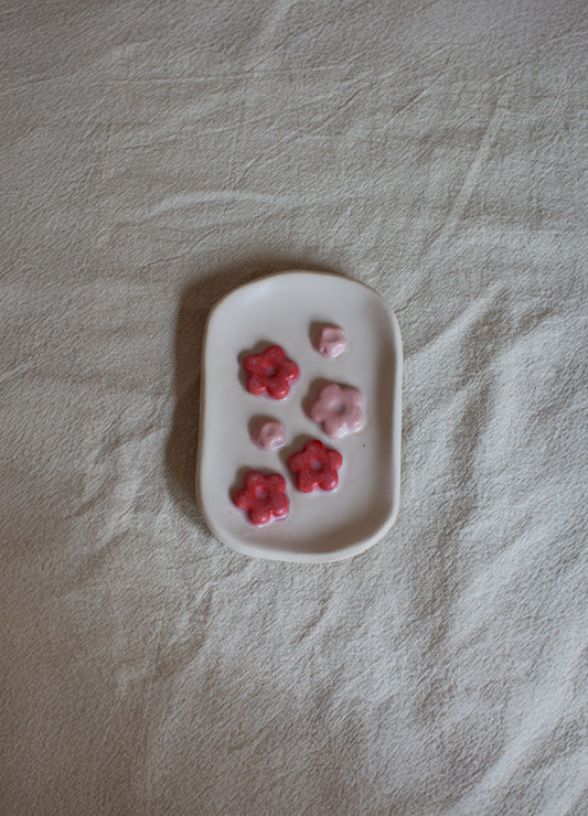 Red Flower Soap Dish