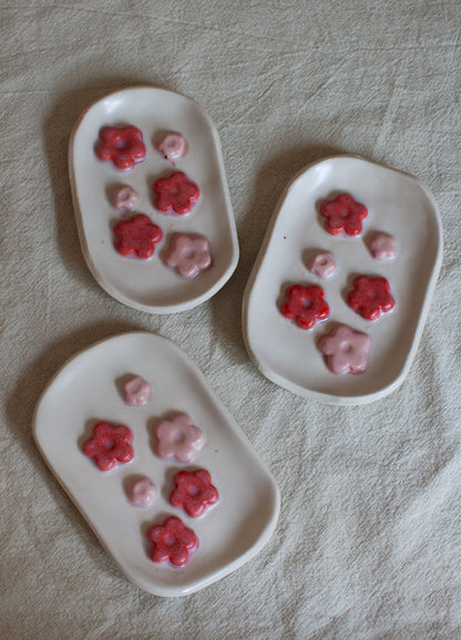Red Flower Soap Dish
