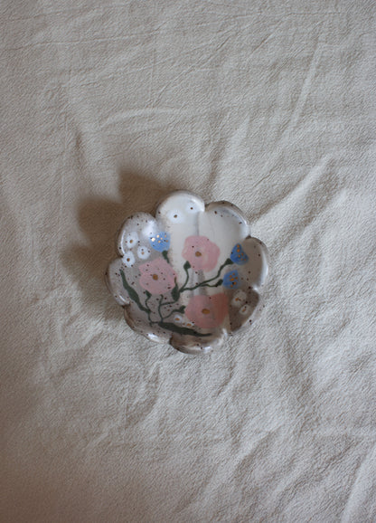 SECONDS: Pink & Blue Floral Ring Dish