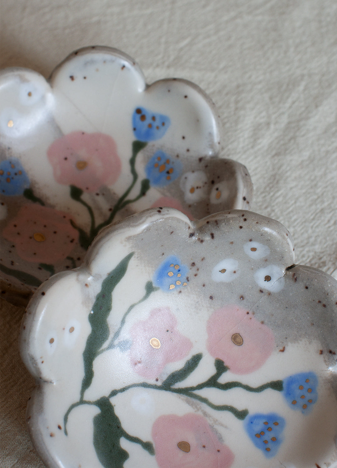 SECONDS: Pink & Blue Floral Ring Dish