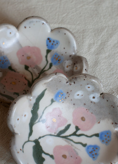 SECONDS: Pink & Blue Floral Ring Dish