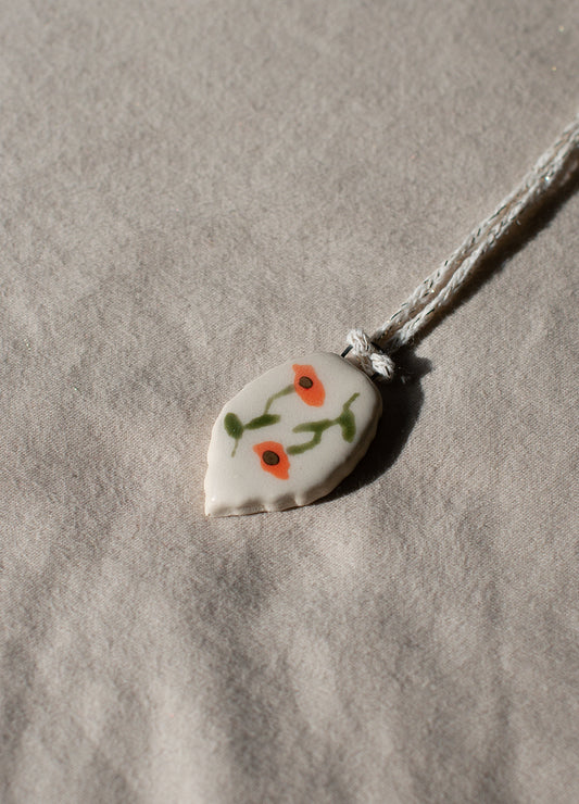 Double Orange Flowers Mini Ornament