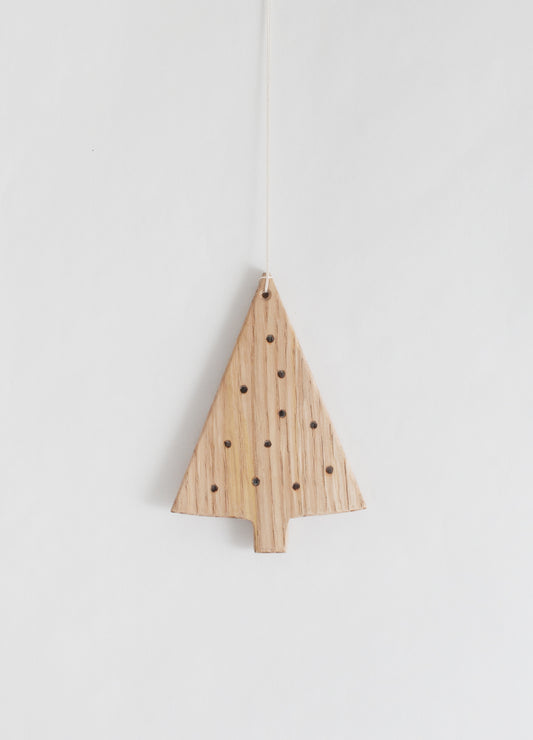 Wood Tree Ornament - Dots