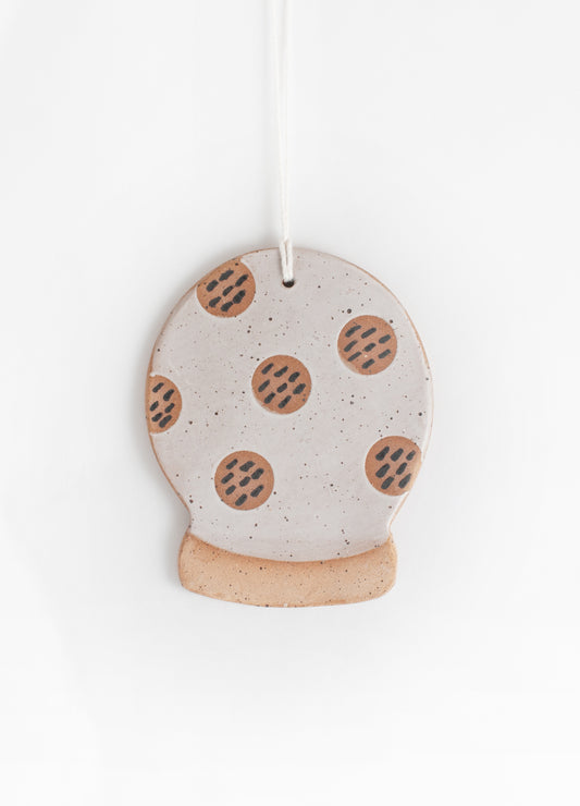 Snow Globe Ornament - Dots